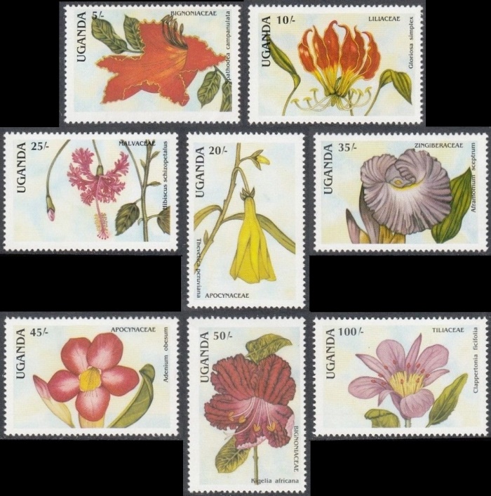 Uganda 1988 Flowers Stamps