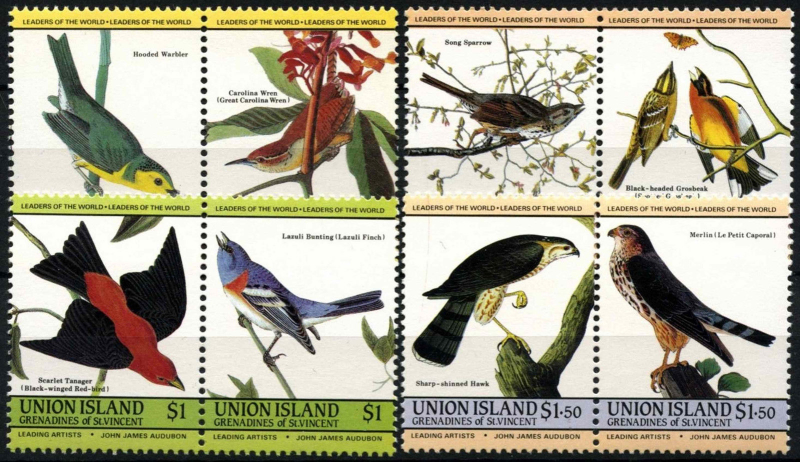 Saint Vincent Union Island 1985 Audubon Birds Genuine Set offered by azuckuss on eBay