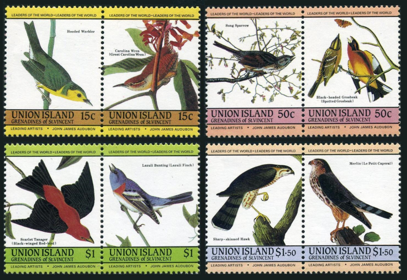 Saint Vincent Union Island 1985 Audubon Birds Genuine Set offered by borisdlevitin on eBay