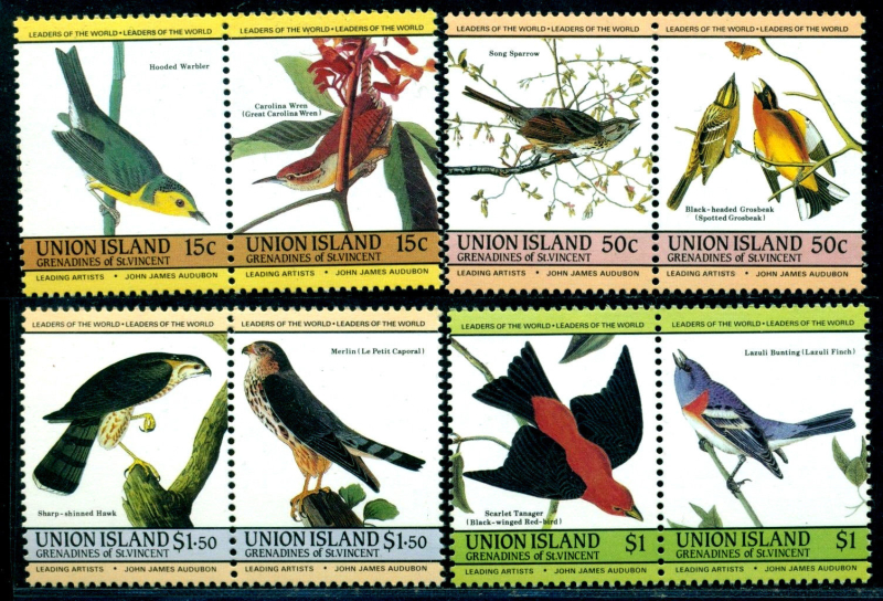 Saint Vincent Union Island 1985 Audubon Birds Genuine Set offered by c.andy11 on eBay