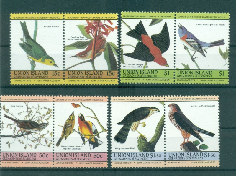 Saint Vincent Union Island 1985 Audubon Birds Genuine Set offered by nummusphilafrance on eBay