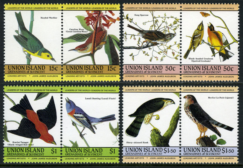 Saint Vincent Union Island 1985 Audubon Birds Genuine Set offered by sabystuff on eBay