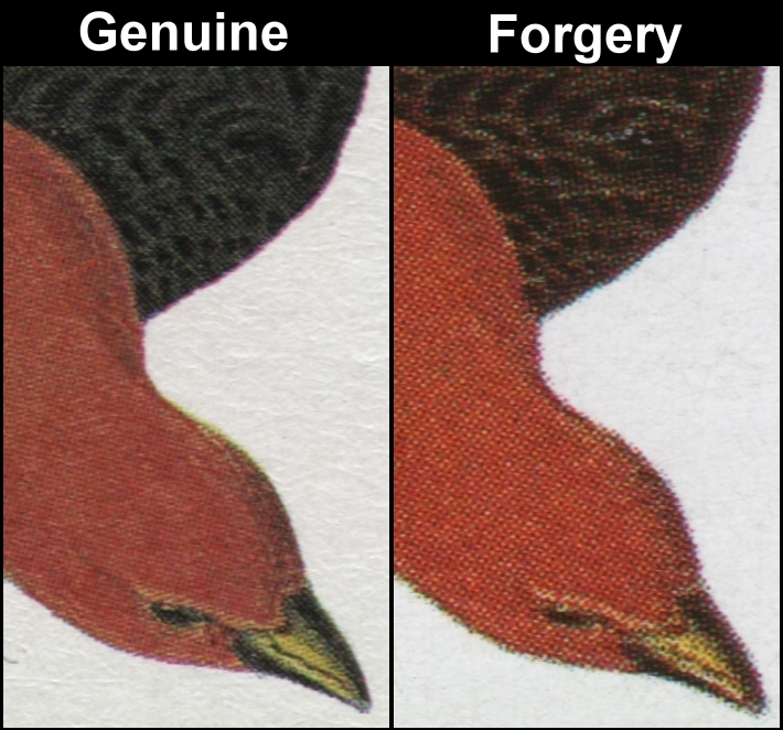 Saint Vincent Union Island 1985 Audubon Birds Scarlet Tanager 1200dpi Screen and Color Comparison