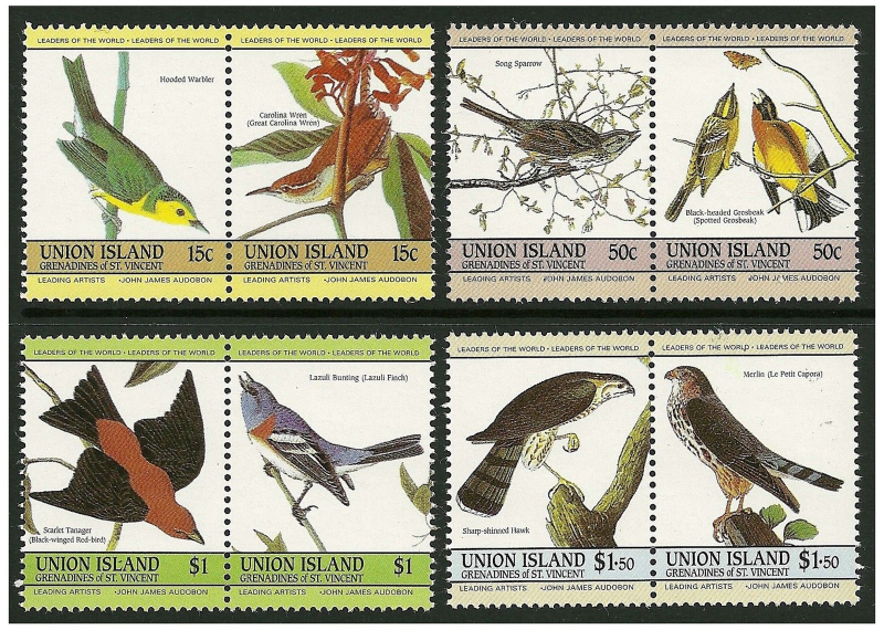 Saint Vincent Union Island 1985 Audubon Birds Forgery Set offered by stampbank_of_london on eBay