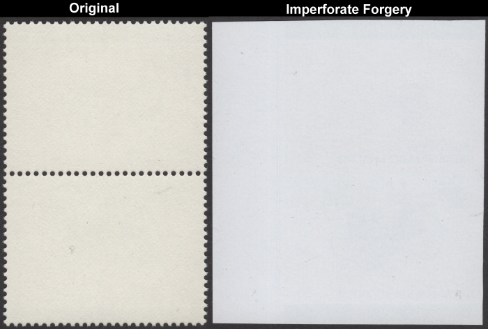 Saint Vincent Union Island 1985 Automobiles Forgery and Original Gum Comparison of Full Stamp