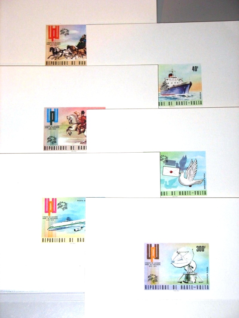 Upper Volta 1974 Centenary of the U.P.U. (1st issue) Deluxe Sheetlet Set with White Background