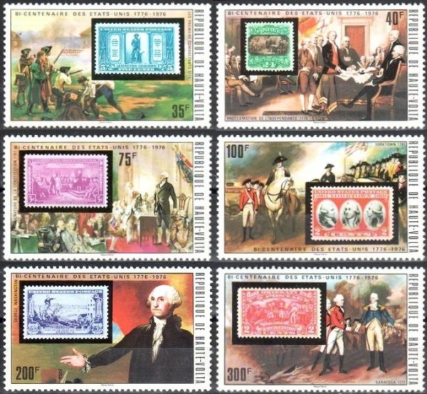 Upper Volta 1975 American Bicentennial (1st issue) Stamps