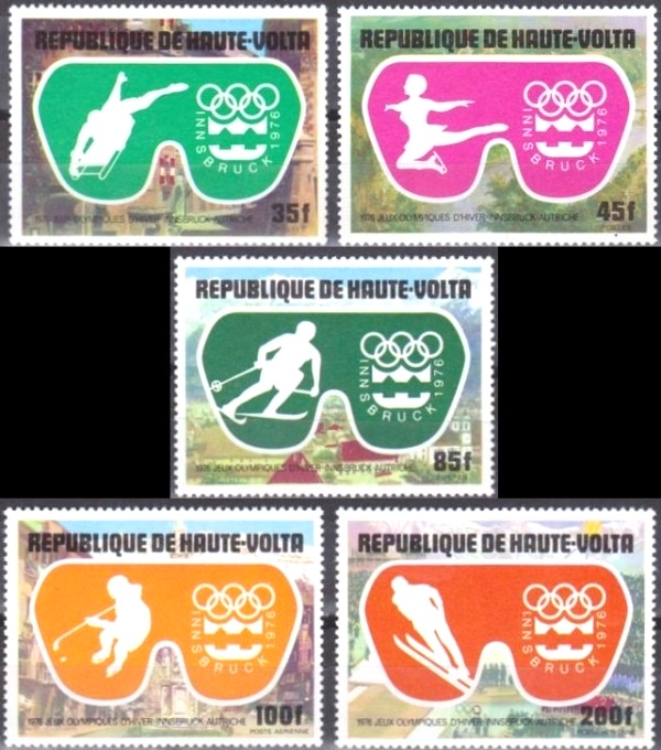 Upper Volta 1975 12th Winter Olympic Games Stamps