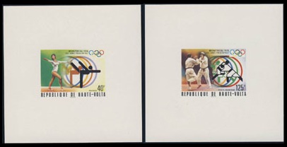 Upper Volta 1976 21st Olympic Games (1st issue) Deluxe Sheetlets with White Background