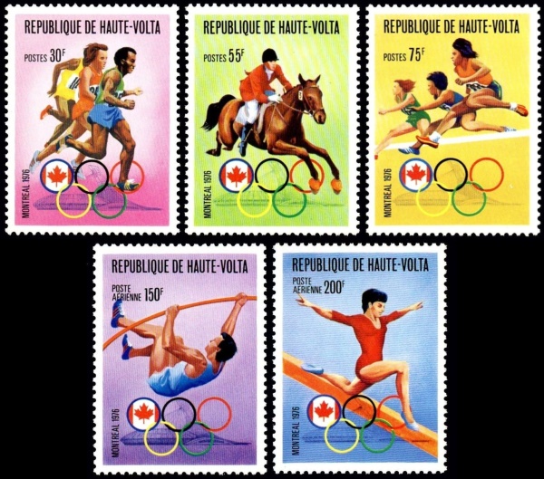 Upper Volta 1976 21st Olympic Games (2nd issue) Stamps