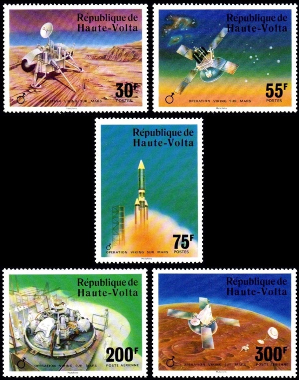 Upper Volta 1976 Viking Mars Project Stamps