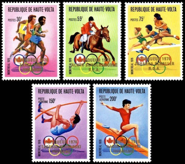 Upper Volta 1977 21st Olympic Games Winners Stamps