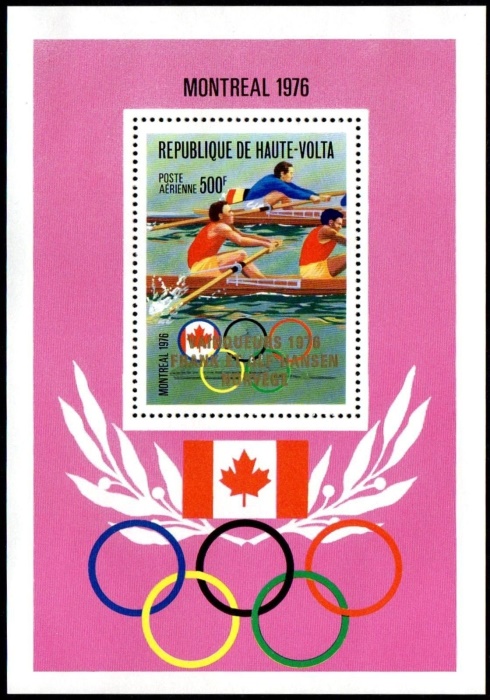 Upper Volta 1977 21st Olympic Games Winners Souvenir Sheet
