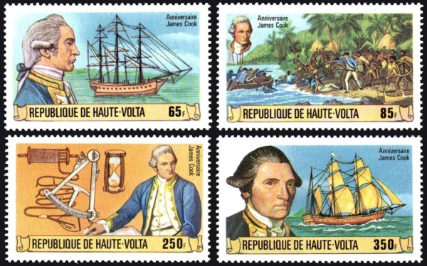 Upper Volta 1978 Death Bicentenary of Captain James Cook Stamps