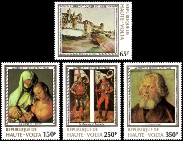 Upper Volta 1978 Paintings by Dürer Stamps