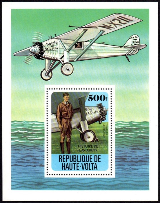 Upper Volta 1978 History of Aviation Souvenir Sheet