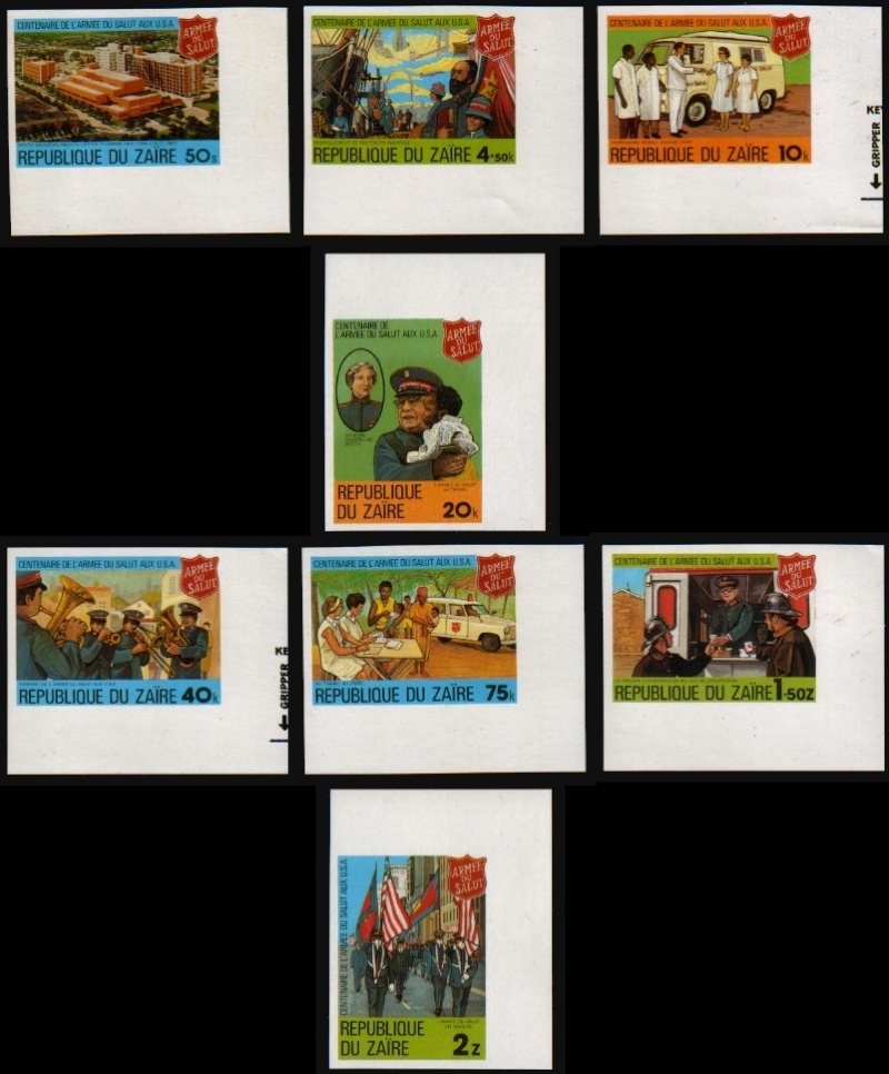 1980 Centenary of the Salvation Army Imperforate Stamp Set