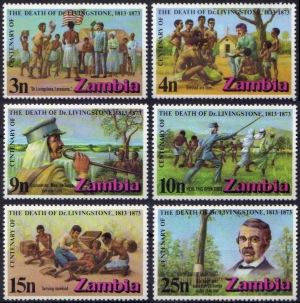 1973 Death Centenary of David Livingstone Stamps