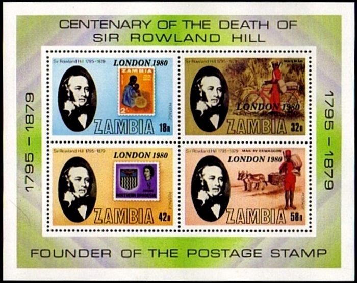 1980 Death Centenary of Sir Rowland Hill Overprinted for Stamp Expo Souvenir Sheet