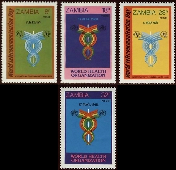 1981 World Telecommunications and Health Day Stamps