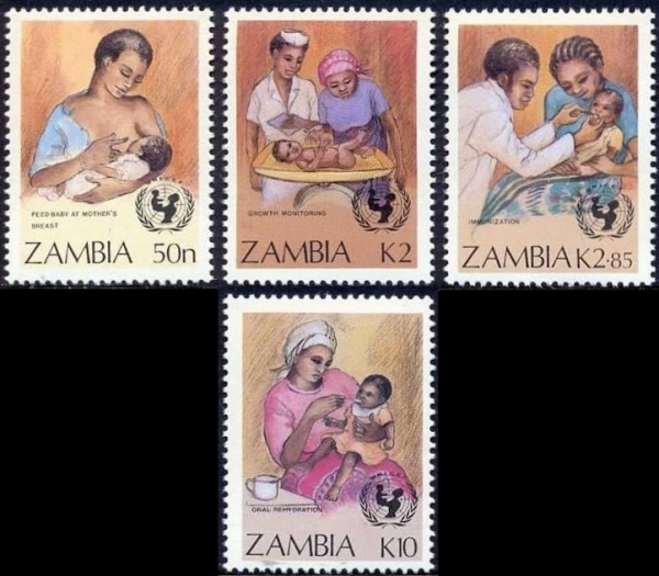 1988 UNICEF Child Survival Campaign Stamps