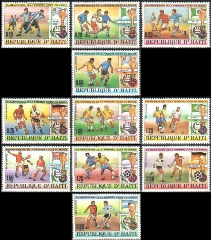 1980 50th Anniversary of the First World Cup Football (soccer) Championship Stamps 1980 50th Anniversary of the First World Cup Football (soccer) Championship Stamps