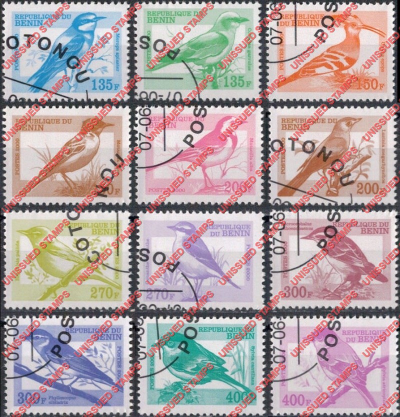 Benin 2000 Songbirds Unissued Stamp Set