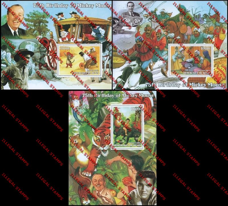 Benin 2003 Cartoon Tales Illegal Souvenir Sheets