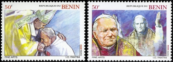 Benin 2003 The Travels of Pope John Paul II Stamps Shown in the Colnect Catalog