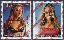 Benin 2009 Famous People Kristanna Loken Counterfeit Illegal Stamps