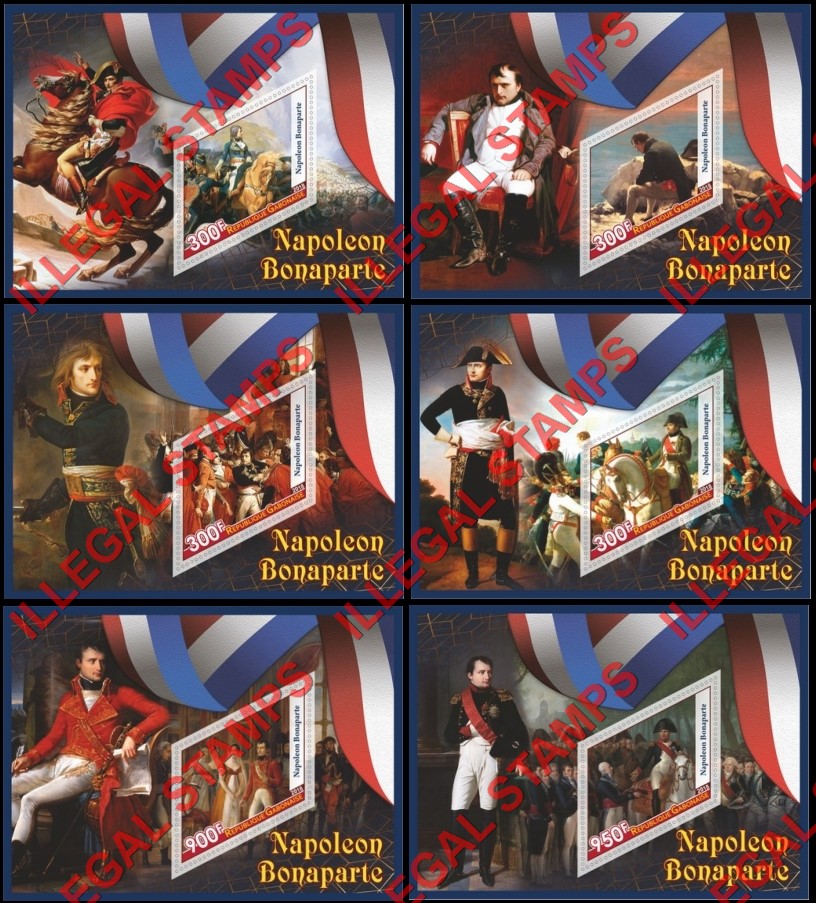 Gabon 2018 Napoleon Bonaparte Illegal Stamp Souvenir Sheets of 1