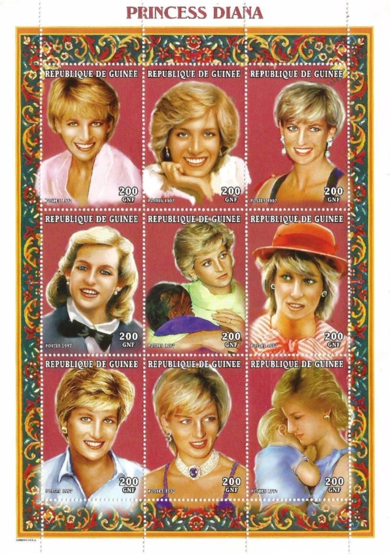 Guinea Republic 1997 Princess Diana Portraits Scott Catalog No. 1438