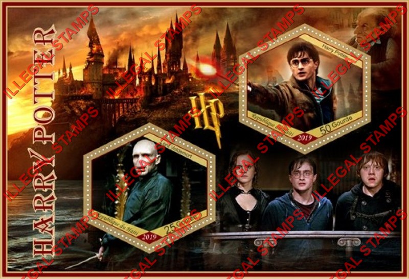 Haiti 2019 Harry Potter Illegal Stamp Souvenir Sheet of 2