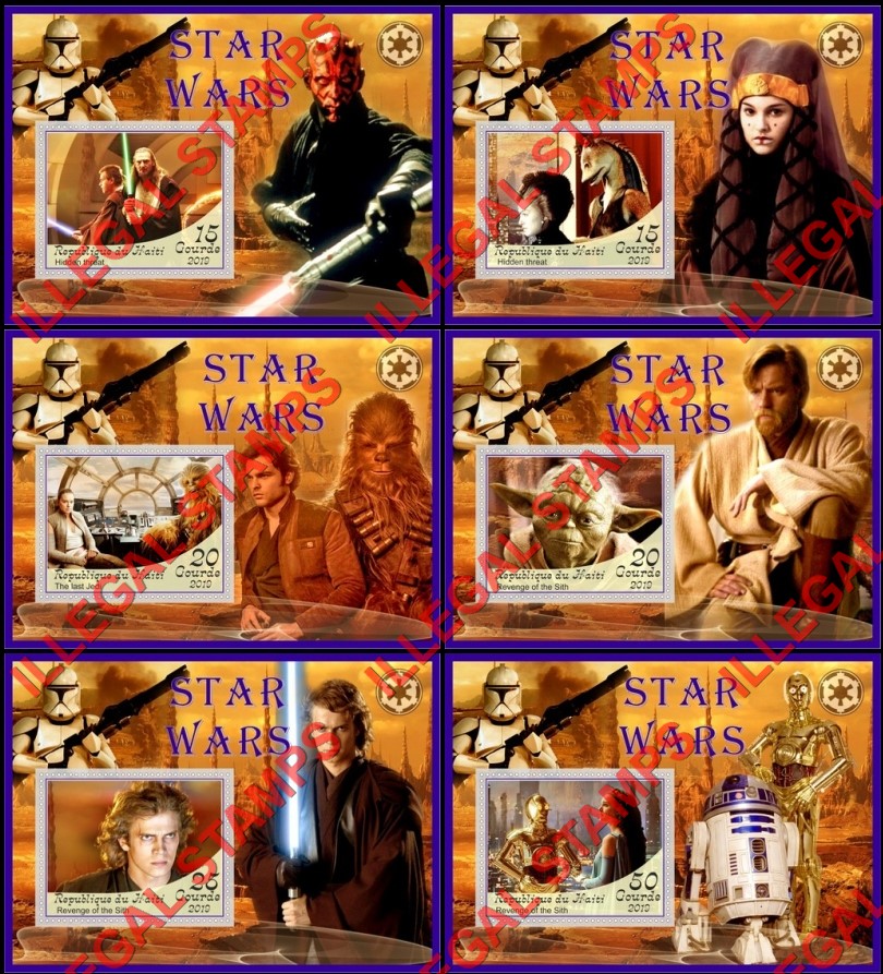 Haiti 2019 Star Wars Illegal Stamp Souvenir Sheets of 1