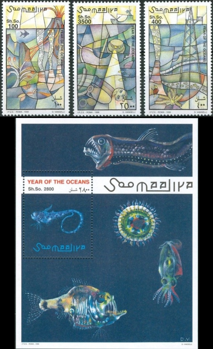 Somalia 1998 International Year of the Oceans Michel 713-715 BL 53